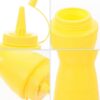 24Oz Pack of 3 Curved Sauce Bottle Salad Dressing Bottle Ketchup Mayonnaise Bottle (Colour: Yellow) - Image 3