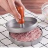 12cm Wide Manual Burger Patty Press Maker with Wooden Handle - Image 4