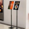 MS A4 Black Display Stand with Heavy Square Stone Base (Size: 21x29.7cm) - Image 3