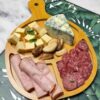 Wooden Food Serving Tray Board Platter with 3 compartments, Handle and Hanging Hole (Size: Small) - Image 3