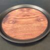 16 Inches Wide Round Anti Skid Tray with Wooden Grain Finish Rubber Grip (Size: 41cm Diameter) - Image 4