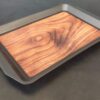 Rectangular Anti Skid Tray with Wooden Grain Finish Rubber Grip and Side Ears (Tray Size: 43x30x9cm) - Image 3