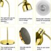 Electric Tiltable 86cm Tall U Shaped Food Warming Standing Lamp (Colour: Gold) - Image 4