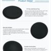 16 Inches Wide Round Non-Breakable Anti Skid Super Fibre Glass Service Tray with Heavy Rubber Grip Tray (Colour: Black) - Image 3