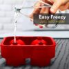 Silicone 4 Section Round Reusable Ice Ball Tray Sphere Mold (Multicolor, 4 Slot) - Image 3