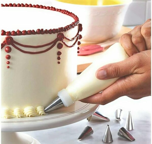 9pcs Unique SS Nozzles for Cake Making, Pastry, Muffins, Cup Cakes, Cream Rolls, Baking, Decoration and Icing (Quantity: 9 Different and Unique Nozzle Shapes) - Image 3