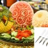 4PP Plastic Handle Carving Knives in Card Pack for Shaping, Sculpting Fruits and Vegetables - Image 3