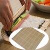 Sushi Rolling Mat LITE Natural Bamboo Based Eco-Friendly Japanese Korean Kimbap Mat Sushi Tool (Size: 9.6x9.6 Inches, Pack of 2 Pieces) - Image 4