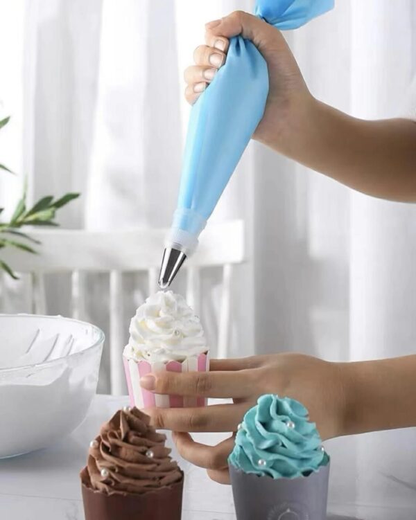 12pcs Unique SS Nozzles for Cake Making, Pastry, Muffins, Cup Cakes, Cream Rolls, Baking, Decoration and Icing (Quantity: 12 Different and Unique Nozzle Shapes) - Image 4