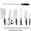 15 Inches Kitchen Chef Knife Sharpening Honing Edge Tuning Rod for Ideal Use in Homes and Commercial Kitchen Setups (Sharpening Area: 10 Inches, Handle Length: 5 Inches Approx) - Image 4