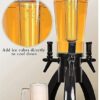 Black Beer Tower with 3 Taps and Ice Stick - Image 4