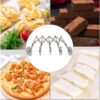 5 Wheels SS Croissant Flat Dough Divider Cutter, Mini Samosa Patti Cutter, Kaju Katli Cutter (Size: 24.5cm Long and Cutter 5.5cm Wide) - Image 4