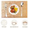 Pack of 6 Glossy 12×18 Inches Rectangle Table Placemats with Firm Grip Rubber Bottom (Colour: Rose Gold) - Image 5