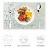 Pack of 6 Glossy 12×18 Inches Rectangle Table Placemats with Firm Grip Rubber Bottom (Colour: Silver) - Image 4