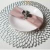Pack of 6 Glossy 15 Inches Wide Round NET Table Placemats with Firm Grip Rubber Bottom (Colour: Silver)(Code: 5-12-67) - Image 5