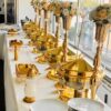 4.5L 28cm Wide Round Shaped Gel Based Full Gold Hanging Chafing Dish (Small Size: 34x28x66cm) - Image 4