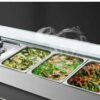 2000W Powerful Electric SS Bain Marie with GLASS FRONT 4 Compartments of 1/2 GN PAN Food Warmer Steamer With SS Lid(GN Pan Length – 325mm, Breadth – 265mm and Depth – 100mm, Each GN Pan Capacity – 5.5 Litres Approx) - Image 4