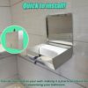 Rectangle Stainless Steel Wall Mountable Tissue Paper Toilet Paper Holder. - Image 4
