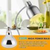 Electric Tiltable 86cm Tall U Shaped Food Warming Standing Lamp (Colour: Silver) - Image 5