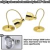 Electric Tiltable 86cm Tall U Shaped Food Warming Standing Lamp (Colour: Gold) - Image 5