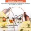 Electric Tiltable 86cm Tall U Shaped Food Warming Standing Lamp (Colour: Rose Gold) - Image 4