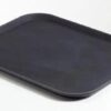 16x22 Inches Rectangle Non-Breakable Anti Skid Super Fibre Glass Service Tray With Heavy Rubber Grip Tray (Colour: Black) - Image 4