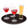 16 Inches Wide Round Non-Breakable Anti Skid Super Fibre Glass Service Tray with Heavy Rubber Grip Tray (Colour: Black) - Image 4