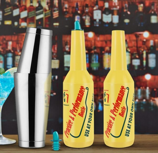 Multipurpose Flair Decorative Bottle Performance Practice Bottle for Bartending Training Purposes (Set of 7 Pieces - Each Color 1 Piece) - Image 4