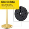 Set of 2 Pole Golden Queue Manager Barrier Steel Barricade with Retractable 5 Feet Long Belt & Heavy Duty Stanchions Base for Commercial Places. (Belt Type: Black Velvet) - Image 4