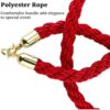 5 Feet Long Removable Red Twisted Velvet Rope for Queue Manager Crowd Control Rope Divider with Golden Chrome Plated Hooks Stanchion Rope Partition Barrier (Rope Material: Velvet, Rope Colour: Red, Rope Length: 5 Feet App.) - Image 4