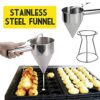Stainless Steel Conical Funnel Strainer with SS Stand and Adjustable Mouth Opening for Liquid Dispensing Dressing Nepali Soli Making Device - Image 5