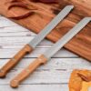 Bread Knife with 10 Inches Serrated Blade with Wide Teeth and Wooden Handle for Cutting/Slicing of Bread, Cake, Burger, Bun (Total Size: 15 Inches - Blade Size: 10 Inches, Handle Size: 5 Inches App.) - Image 5