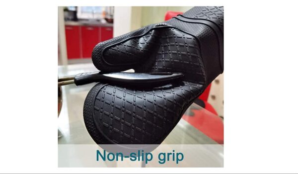 36.5cm Long Grey Silicon Baking Oven Gloves with Cotton Lining and Heat Resistance (Quantity: 2pc) - Image 5