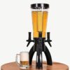 Black Beer Tower with 3 Taps and Ice Stick - Image 5