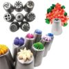 13pcs SS Mix Nozzle Set Professional - Food Grade Hygienic (Quantity: 13pcs - 6 Russian, 3 Regular, 2 Balloon, 1 Cylindrical Long And 1 Cleaning Brush - All Nozzles Of Unique Patterns) - Image 6