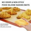 30x40cm Silicone Baking Mat - Reusable and Washable Kneading Dough Mat (Size: 30x40cm) - Image 5