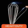 10 Inches Whisk SS Wire Based Hangable Commercial SS Whisk, Manual Hand Mixer, Froth Whisker (Size: 10 Inches, Handle Size: 5 Inches App.) - Image 5