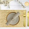 Pack of 6 Glossy 12×18 Inches Rectangle Table Placemats with Firm Grip Rubber Bottom (Colour: Royal Gold) - Image 5