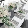 Pack Of 6 Glossy 12×18 Inches Rectangle NET Table Placemats With Firm Grip Rubber Bottom (Colour: Silver)(Code: 5-12-65) - Image 6