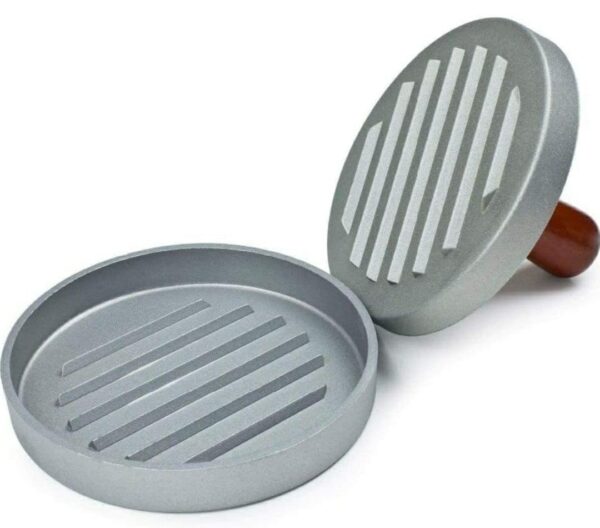 12cm Wide Manual Burger Patty Press Maker with Wooden Handle - Image 6