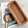Rectangular 23x8cm Polyrattan Basket for Spoon, Cutlery with Metal Wires - Walnut Brown (Size: 23x8x5cm) - Image 5
