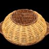 Round 20cm Wide Polyrattan Flower Fruit Vegetable Bread Basket with Joint Handle with Metal Wire - Walnut Brown and Mix Colour (Size: 20x32x8cm) - Image 5
