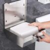 Rectangle Stainless Steel Wall Mountable Tissue Paper Toilet Paper Holder. - Image 5