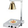 340W Electric SS Single Headed Food Lamp Warmer With Top And Bottom Heating (Colour: Gold) - Image 5