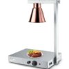 340W Electric SS Single Headed Food Lamp Warmer With Top And Bottom Heating (Colour: Rose Gold) - Image 5