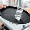 16 Inches Wide Round Non-Breakable Anti Skid Super Fibre Glass Service Tray with Heavy Rubber Grip Tray (Colour: Black) - Image 5