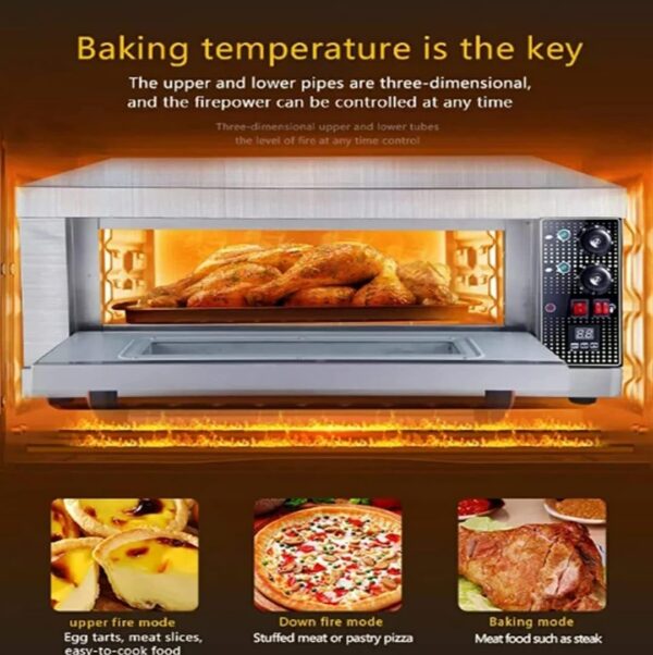 3200W One Deck One Tray Eco 16.5×25 Inches Heavy Duty Electric (Oven Baking Area ~ 16.5×25 Inches Approx and Tray Included in the Pack) (New Model) - Image 5