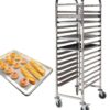 SS 15 Layer Baking Tray Trolley with Lockable Wheels (Total Slots: 15, Max Tray Size Per Slot: 60x40cm, Trays Not Included) - Image 5