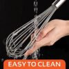 10 Inches Whisk SS Wire Based Hangable Commercial SS Whisk, Manual Hand Mixer, Froth Whisker (Size: 10 Inches, Handle Size: 5 Inches App.) - Image 6