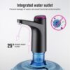 Wireless Rechargeable Water Pump Dispenser for 20L Water Cans with 600ml One Stroke Push button (Colour: Black) - Image 6
